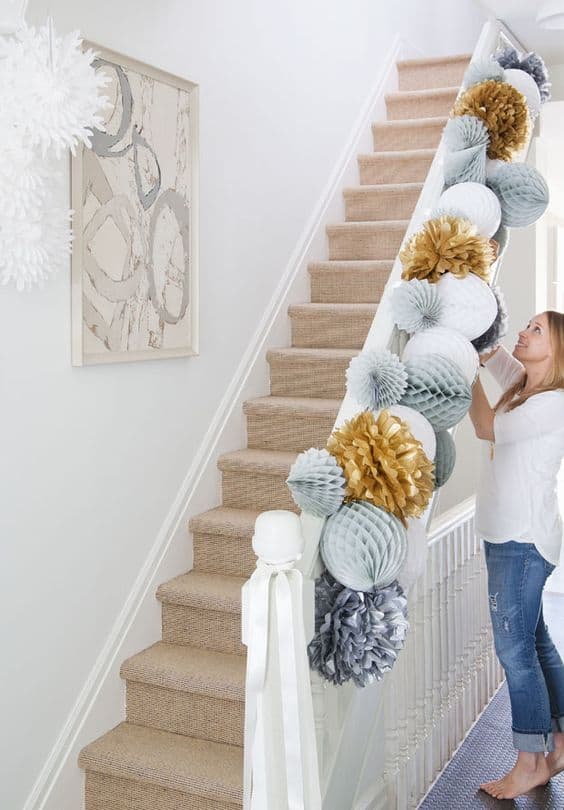 Paper staircase decoration