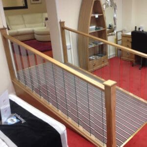 Access ramp with glass spindles