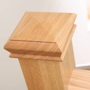 Pyramid oak newel cap from Abbott-Wade Staircases www.abbottwade.co.uk/