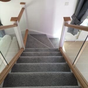 Oak rails & white posts 2