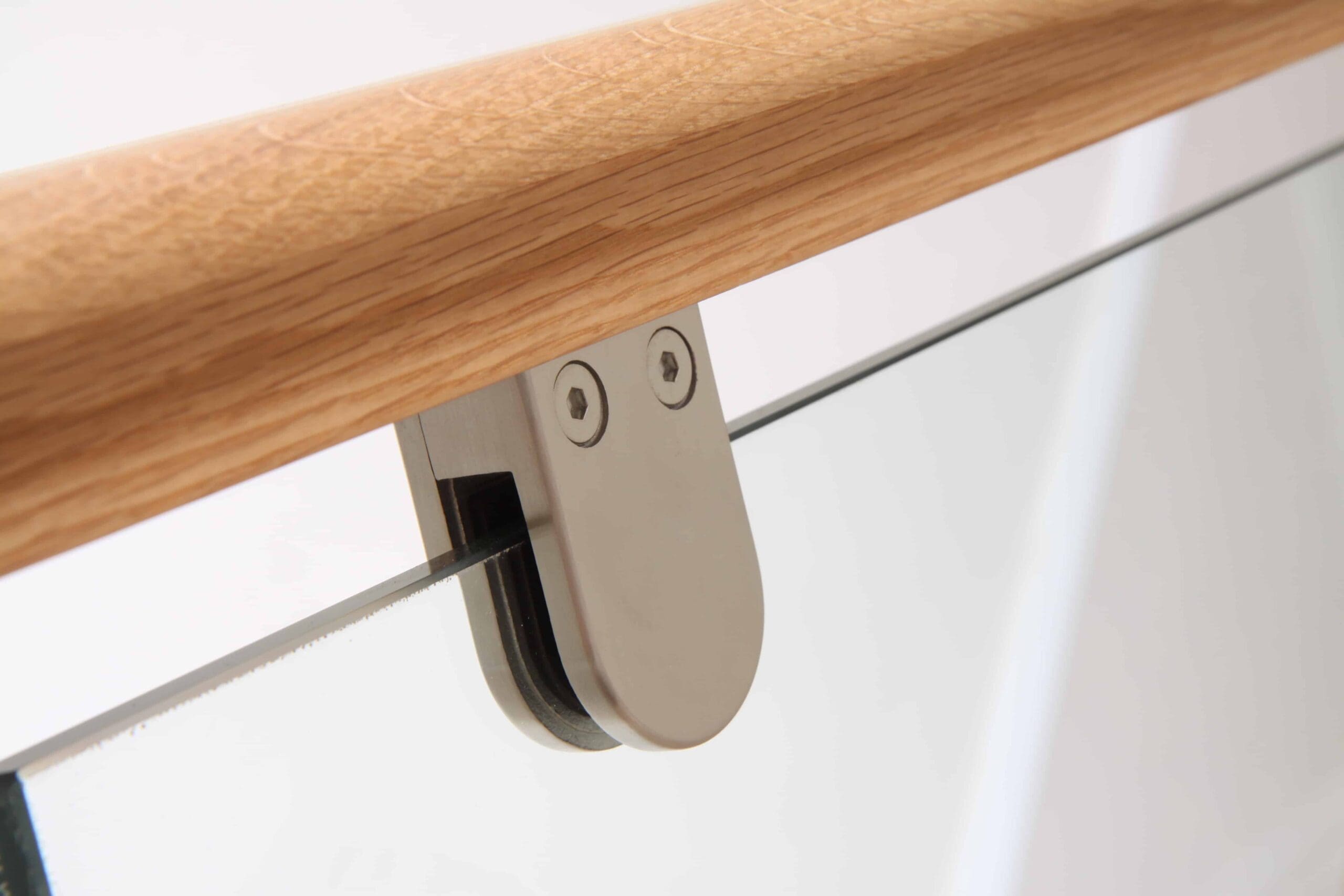 Round brushed steel close