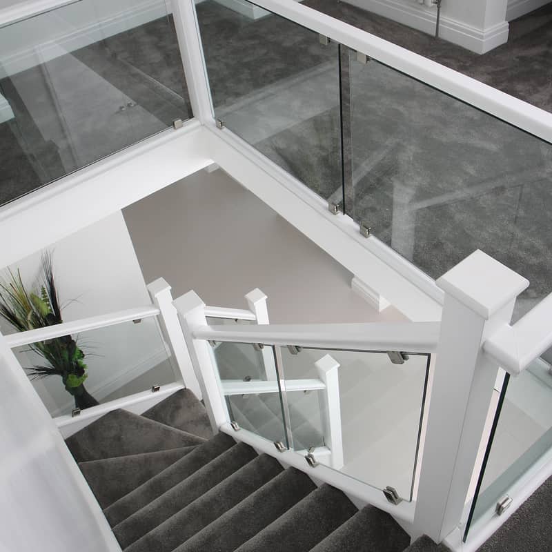White & Glass with contrasting carpet