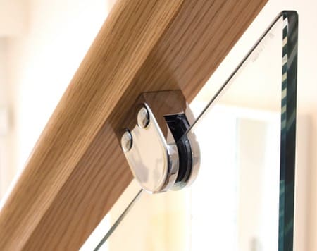 chrome glass clamp