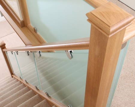 frosted glass staircase