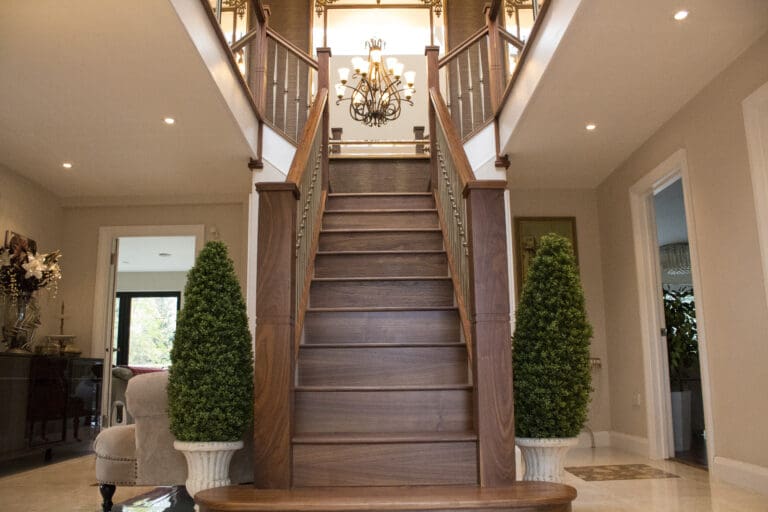 sheikh Walnut Forged Steel Staircase