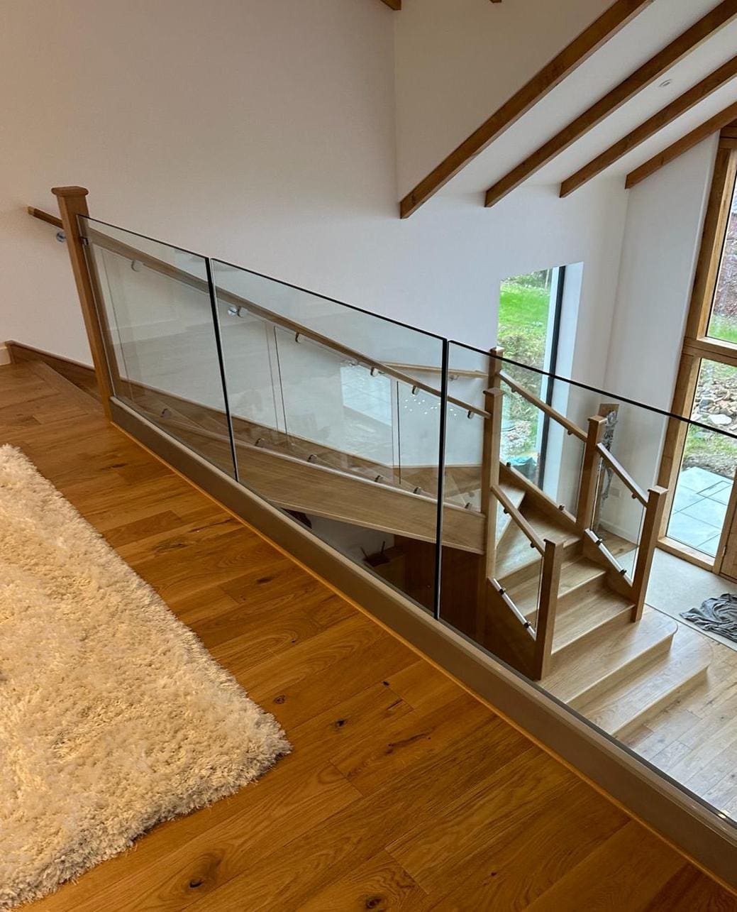 New glass & oak staircase in Exeter