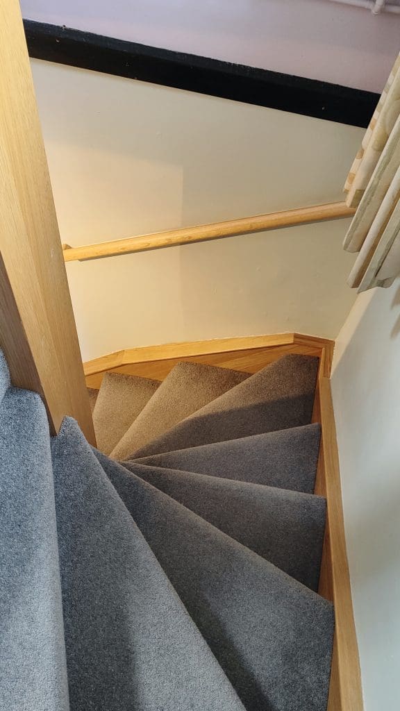 Abbott-Wade wrought iron and oak staircase renovation in Halesowen