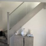 a stained oak and glass staircase renovation in Ipswich