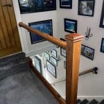 stained oak & glass staircase renovation in Taunton devon