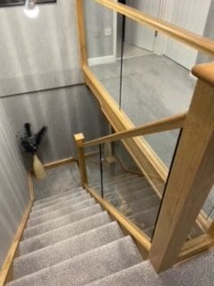 An embedded glass staircase refurbishment in West Kirkby, Wirral