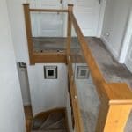 clamped glas & oak staircase renovation in Basildon