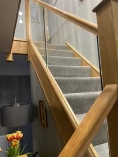 An embedded glass staircase renovation in West Kirkby, Wirral