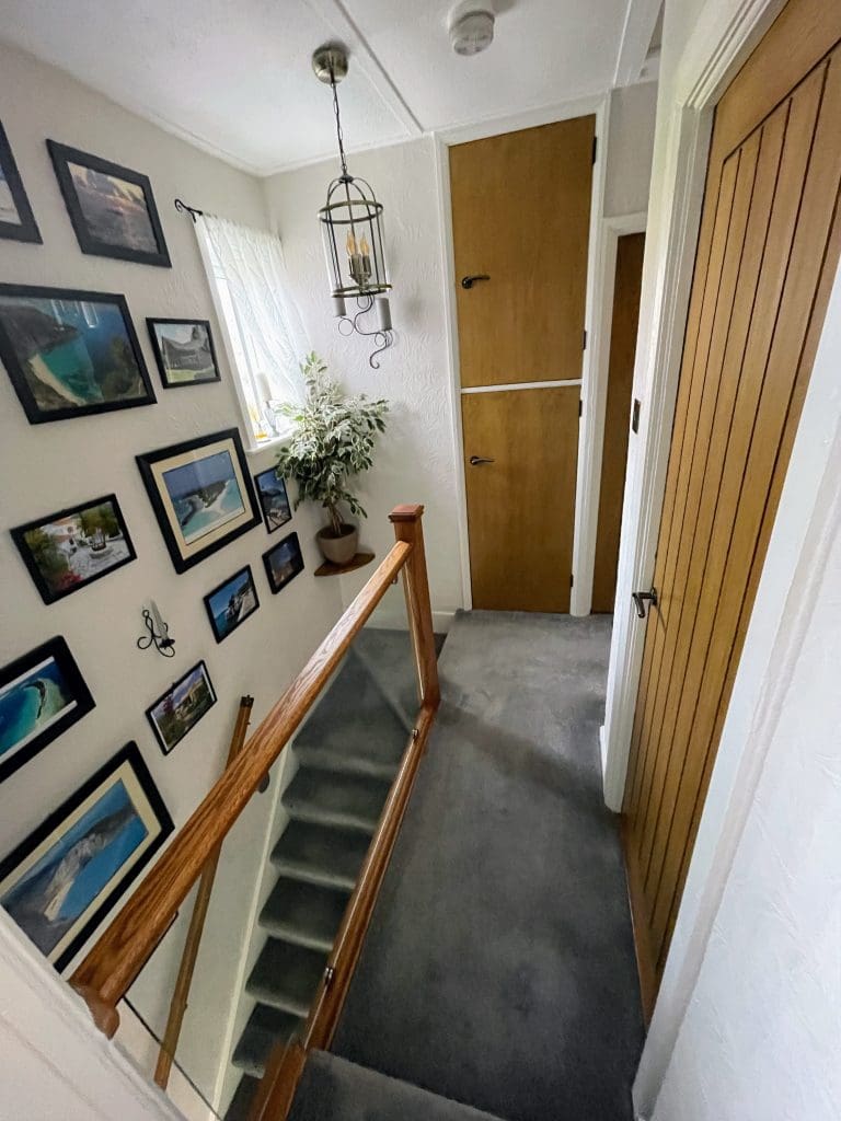 stained oak & glass staircase renovation in Taunton devon