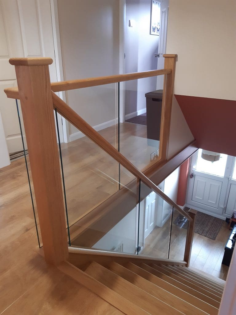 An Abbott-Wade oak and glass staircase renovation in Morcambe Bay