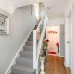 White staircase with embedded glass in prescot