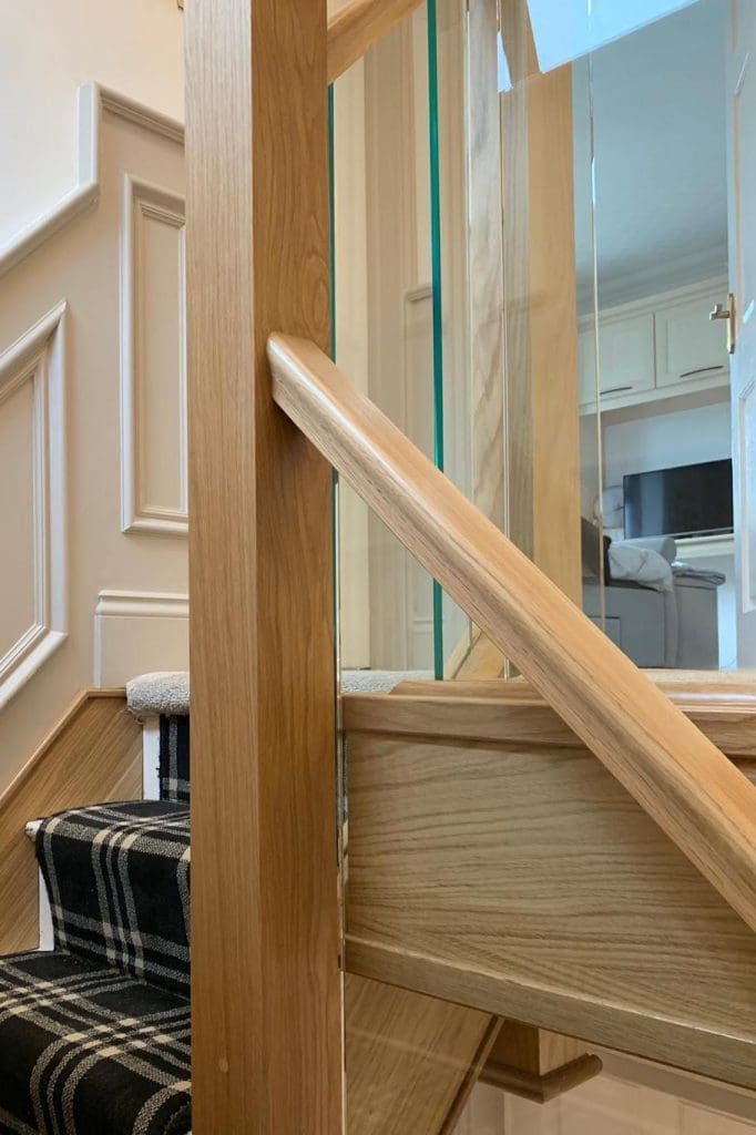 Bolton Staircases are transformed with an oak and glass staircase renovation thanks to Abbott-Wade