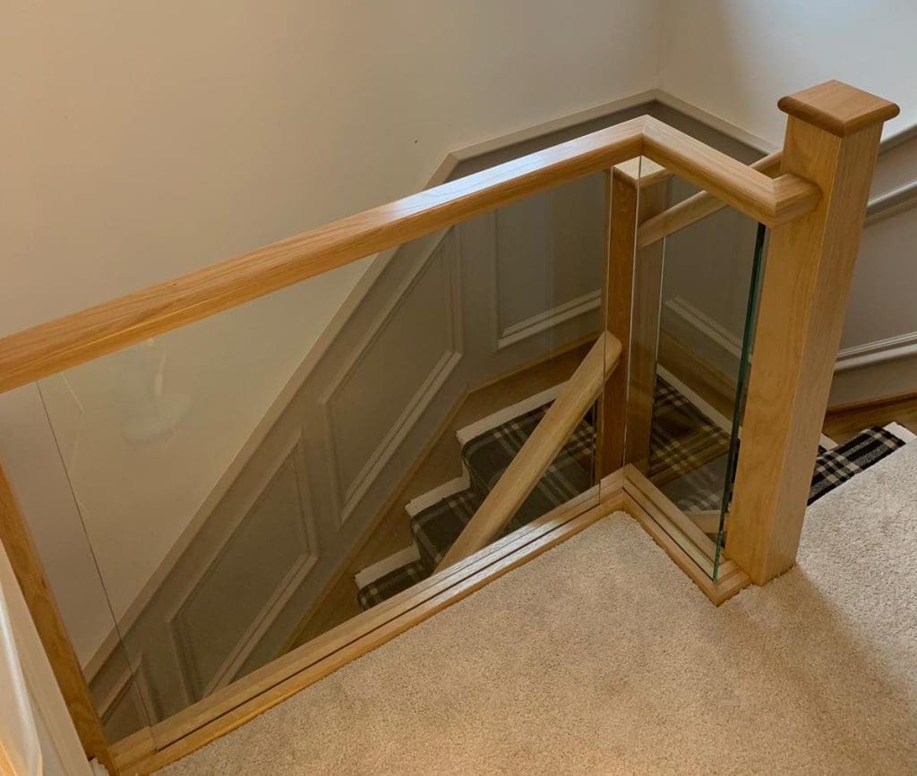 Bolton Staircases are transformed with an oak and glass staircase renovation thanks to Abbott-Wade