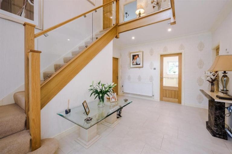 An oak & clamped glass staircase renovation in Bury