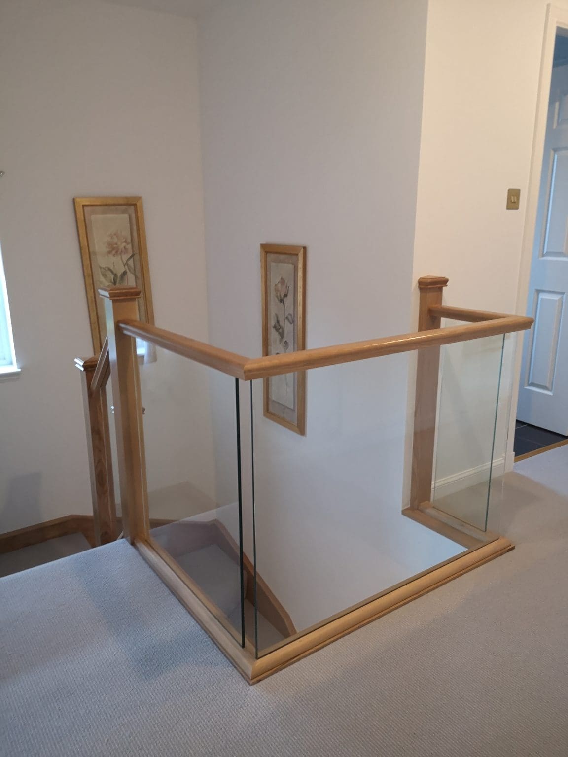 an oak & glass staircase renovation in Cumbernauld