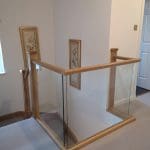 an oak & glass staircase renovation in Cumbernauld