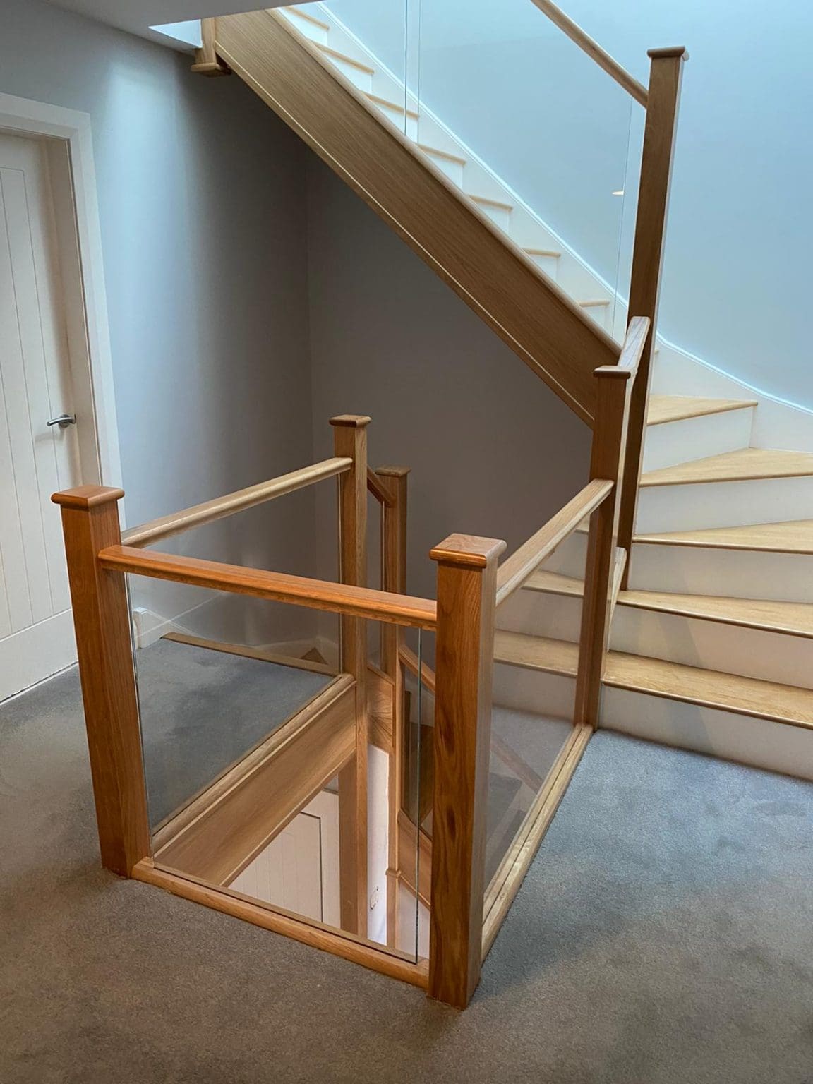 An oak & glass staircase renovation in North Berwick, East Lothian