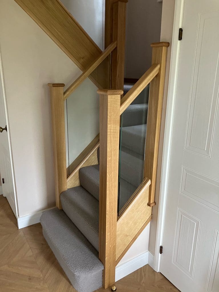 Bright & Modern, Abbott-Wade have remodelled this staircase using embedded glass and natural prefinished oak.
